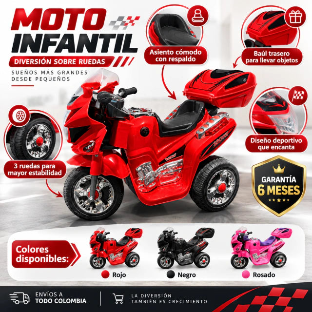 Moto eléctrica infantil.