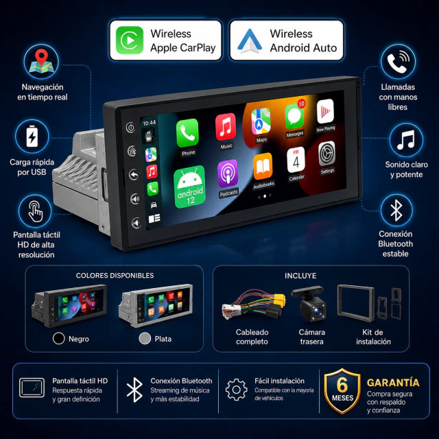 Radio android 1 DIN 6.9"