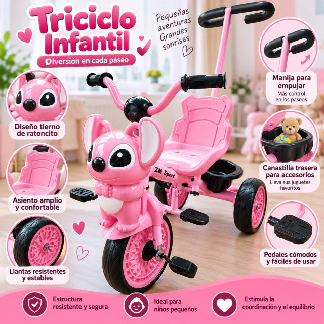 Triciclo dino musical.