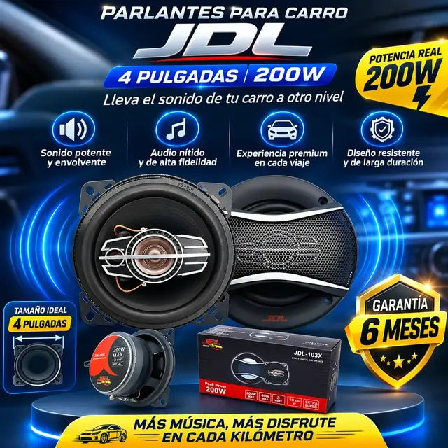 Parlantes para carro jdl 4 pulgadas.