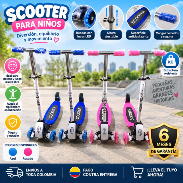 Scooter Infantil metalica 3 ruedas.