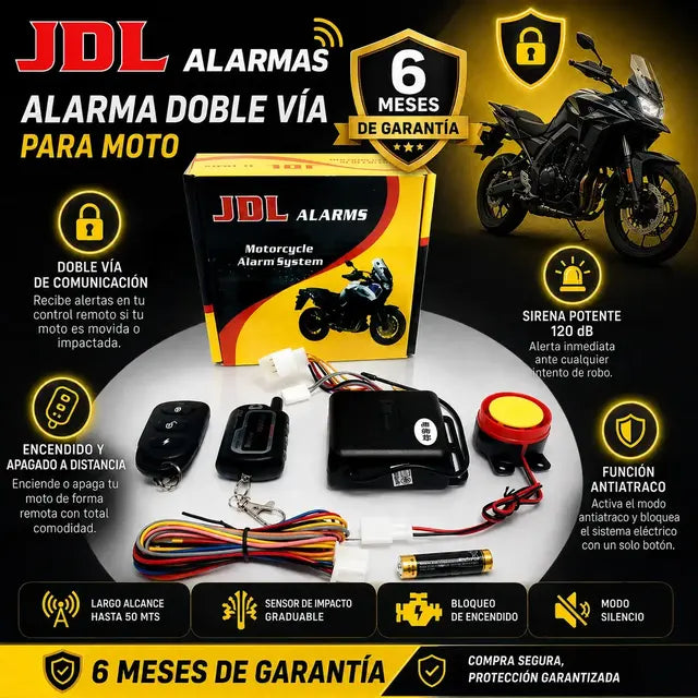 Alarma para moto doble vía jdl.