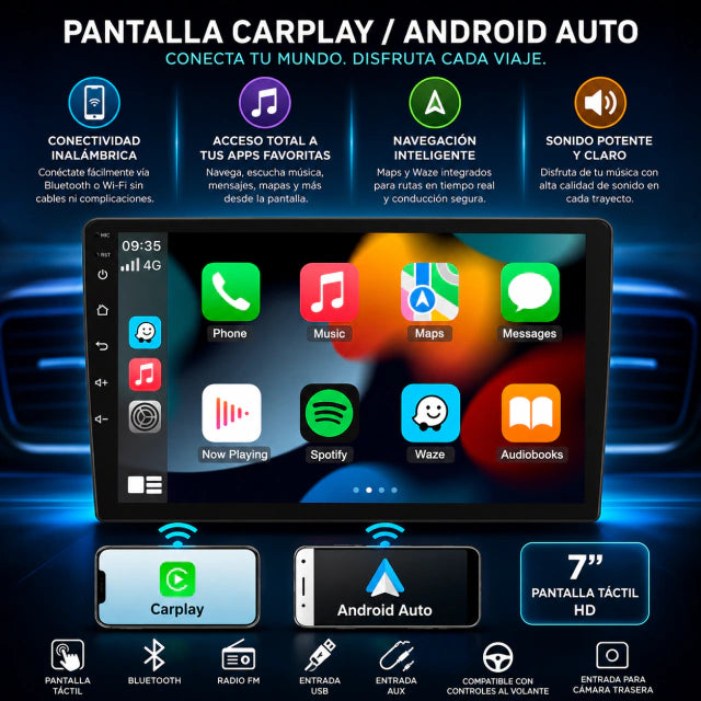Radio android 9 pulgadas.