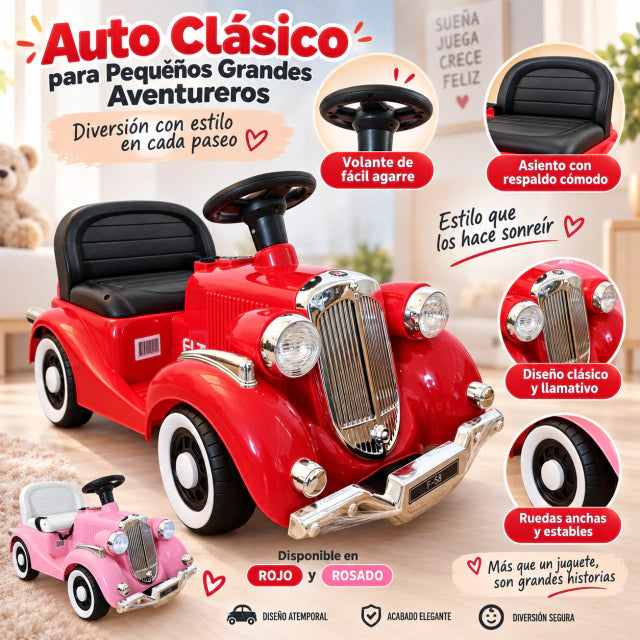 Auto eléctrico infantil Clásico.