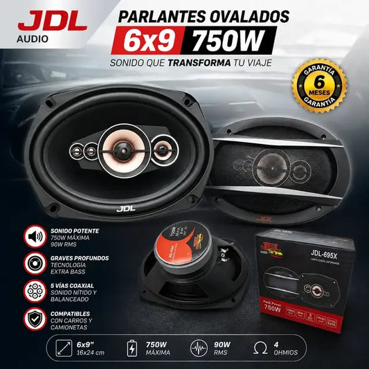 Parlantes para carro jdl ovalado 6x9.