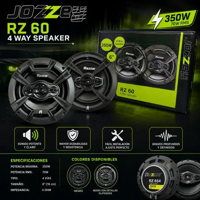 Parlantes coaxiales razzor.