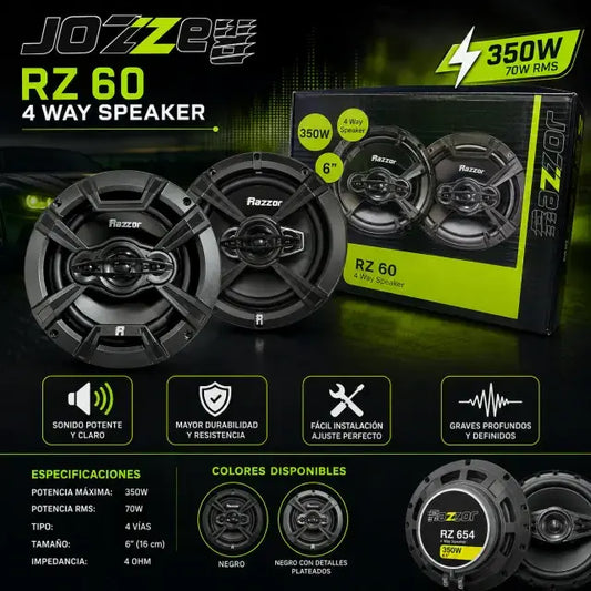 Parlantes coaxiales razzor.