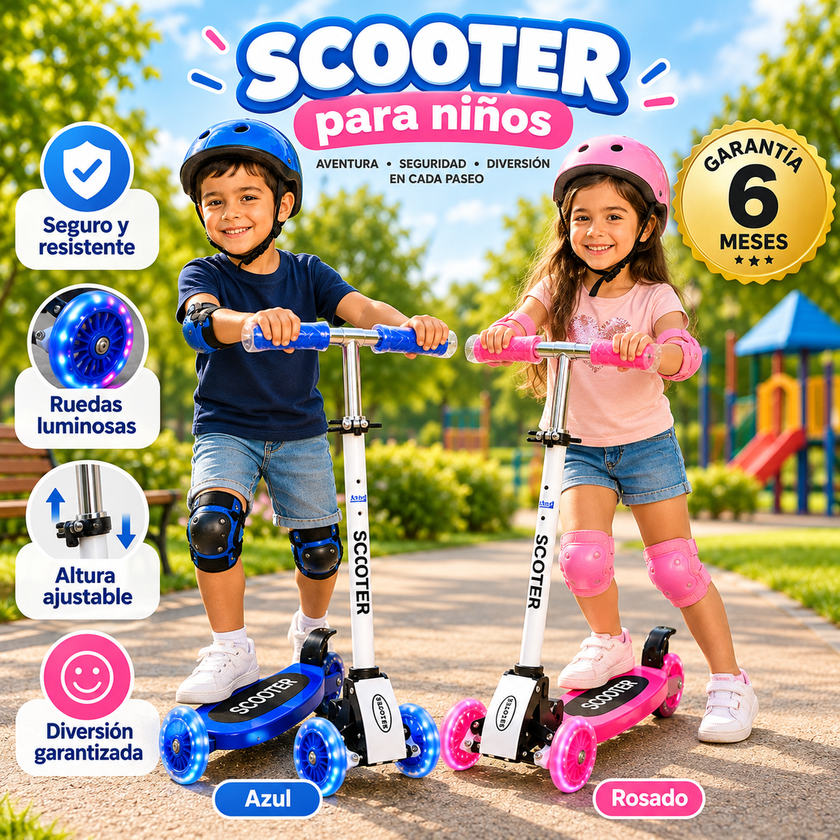 Scooters infantiles de 3 ruedas