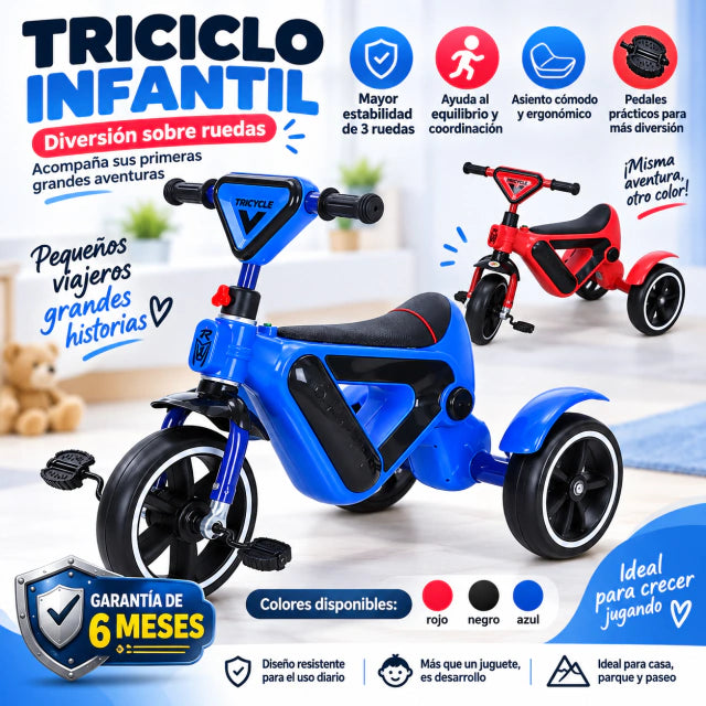 Triciclo infantil 3 ruedas.