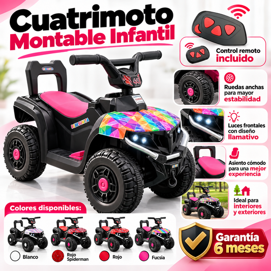 Cuatrimoto eléctrica c/remoto.
