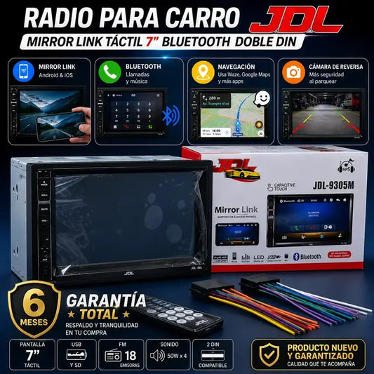 Radio Carro JDL Mirror Tactil 7 Pulgadas