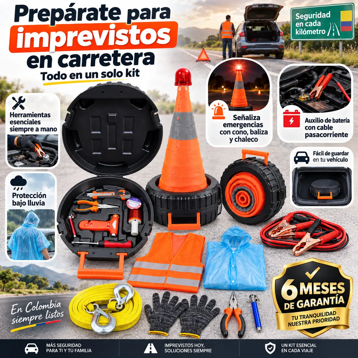 Kit De Emergencia En Carretera Premiun