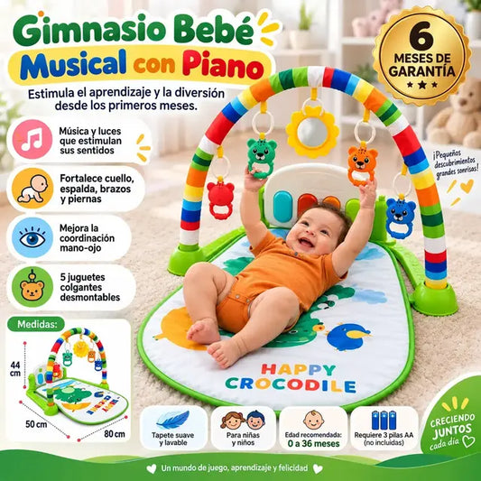 Gimnasio bebé musical con piano.