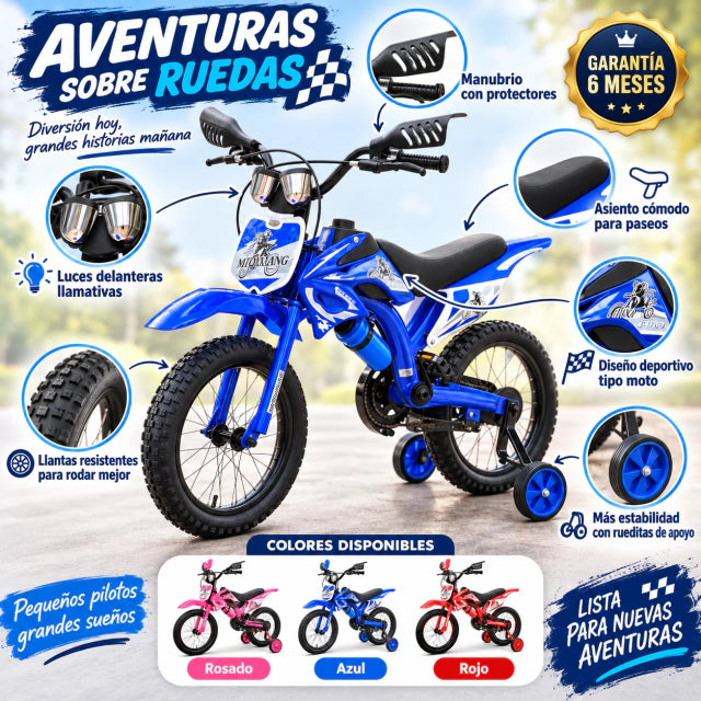 Bicimoto infantil Rin 20 con sonido real