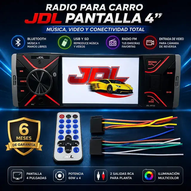 Radio para carro jdl pantalla4 con bluetooth